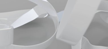 Soyut Beyaz Şekiller: Modern Minimalist Tasarım