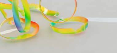 Soyut Renkli Kurdeleler Girdap Tasarımı