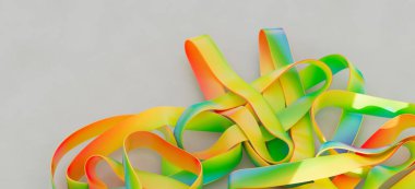 Soyut Gökkuşağı Kurdeleleri Arkaplanı