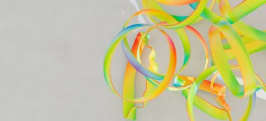 Soyut Gökkuşağı Kurdeleleri: Renkli Girdaplar ve Eğriler