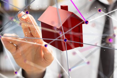 Ev verileri. Parçacıkları ve dijital verileri olan dijital siber uzay