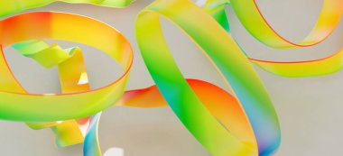 Soyut Renkli Girdap Kurdeleleri Arkaplanı