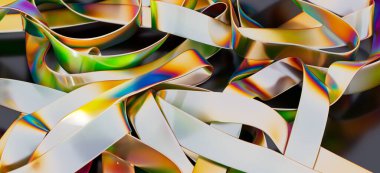 Soyut yanardöner kurdele arkaplanı