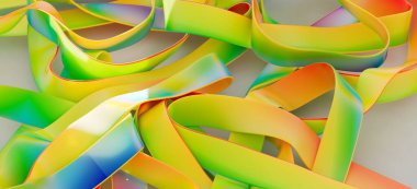 Soyut Renkli Kurdeleler: Canlı Gradyan Tasarımı