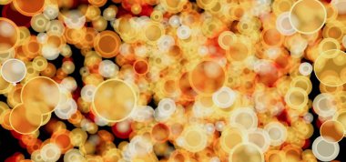 Soyut Turuncu ve Sarı Çemberler