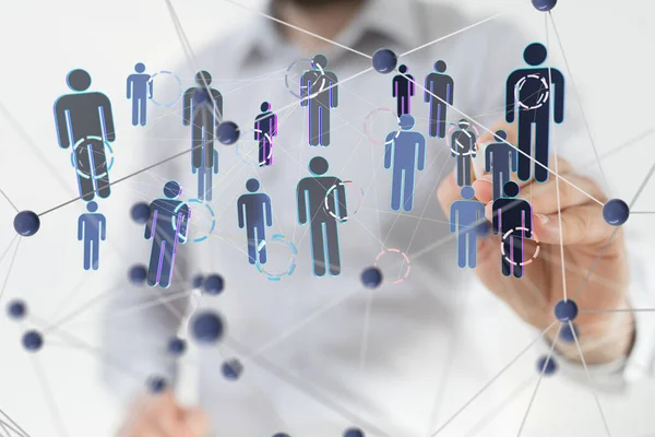 Sinirsel ağ konsepti. Bağlı hücreler.