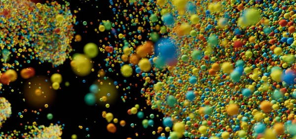 Renkli Patlayan Kabarcıklar Soyut