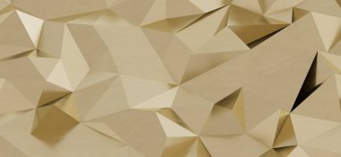 Soyut Geometrik Altın Arkaplan, Düşük Poligonal Tasarım Dokusu