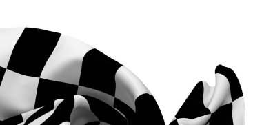 Dramatik Siyah ve Beyaz Damalı Bayrak