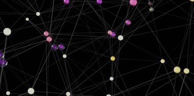 Soyut Ağ Bağlantısı: Renkli Düğümler ve Çizgiler