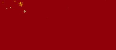 Yıldızlı, kar taneli, kırmızı arka planlı şenlikli Noel arkaplanı