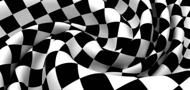 Dramatik Siyah ve Beyaz Damalı Bayrak Arkaplanı