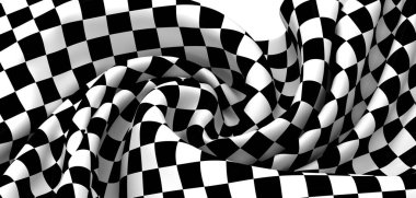 Dramatik Siyah ve Beyaz Damalı Bayrak Arkaplanı