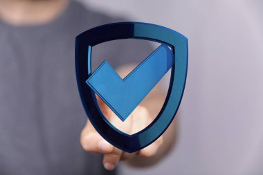 Kontrol işaretli dijital kalkan, veri güvenliği ve doğrulama kavramı