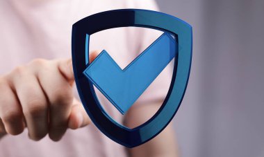 Dijital kalkan, güvenlik konsepti, çevrimiçi koruma