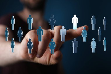 Toplumu temsil eden insan simgelerinin seçilmesi ve bağlanması