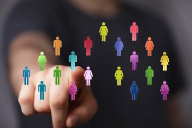 Bağlı insanlar ve topluluk, küresel ağ, insan etkileşimi