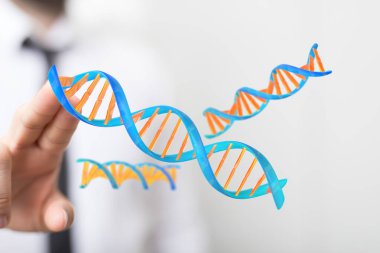 İnsan DNA Helix Genetik Kod Bilimi Araştırması