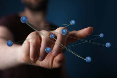 Teknolojiye uzanan elle bağlı ağ kavramı