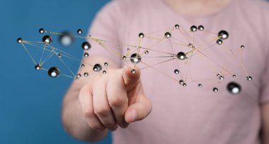 Dokunma Dijital Ağı: Bağlantı ve Teknoloji Konsepti