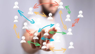 Ağ, Bağlantı, İnsanlar, İletişim, Sosyal Medya, İş, Takım Çalışması, İşbirliği, Küresel Ağ, Dijital Bağlantı, Çevrimiçi Bilgi