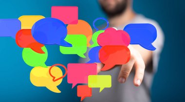 Renkli Konuşma Baloncukları: İletişim & Bağlantısı