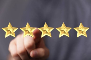 El Gösterimi Beş Altın Yıldız Beğeni Kalite Kavramı