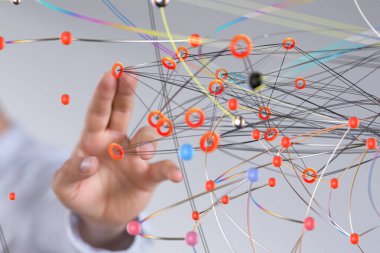 Konferans Dijital Ağ ve Veri Konsepti 3D - 3D