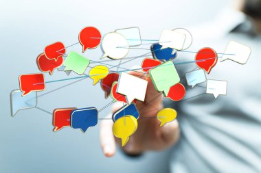 Kişinin Eli ile Kavramsal Dijital Sohbet Kabarcık Ağı