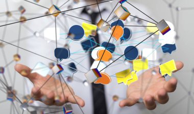 Mesajlaşma ve sohbet ikonu. Sohbet konsepti