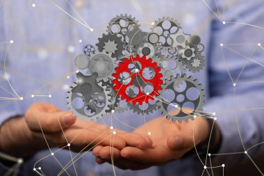 dişli sistem verileri. Çizgiler ve noktalar birleştiriliyor. Büyük veri görselleştirici