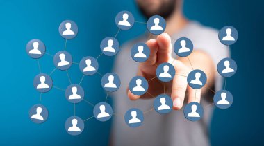 İşbirliği ve ticareti temsil eden bağlı ağ kavramı