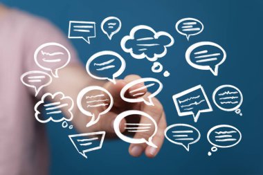 El Etkileşimi Dijital Konuşma Kabarcıkları: İletişim Konsepti