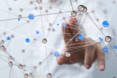 Soyut teknoloji grubu ve veri 3d