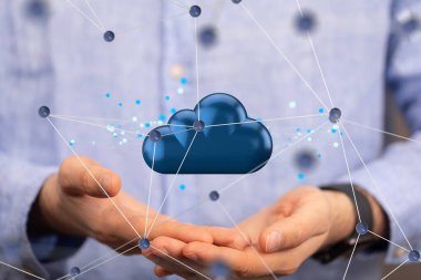 İnternet altyapı konsepti. Soyut teknoloji geçmişi. 3B görüntüleme.