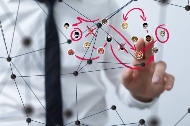 Halkın ağ yapısı HR - İnsan kaynakları yönetimi ve reklamı