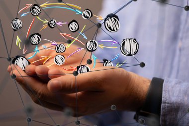 Halkın ağ yapısı HR - İnsan kaynakları yönetimi ve reklamı