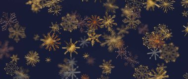 Karanlık Donanma Arkaplanındaki Zarif Kar Tanesi Şablonu