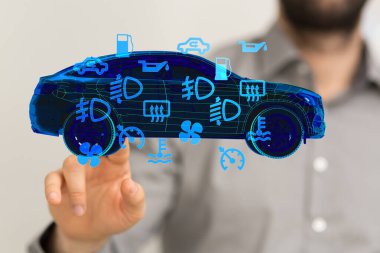 Dijital Araç Kontrol Paneli Uyarı Işıkları ve Göstergeleri