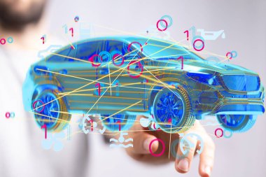 Veri Görselleştirmesi ile Bağlı Bir Aracın Etkileşimli 3B Modeli