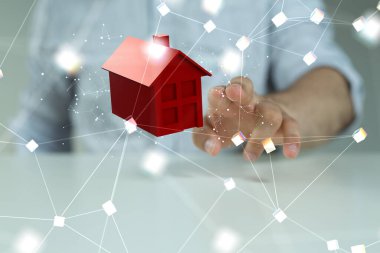 Ev verileri. Parçacıkları ve dijital verileri olan dijital siber uzay