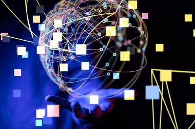  küresel ağ ve veri müşteri bağlantısına dokunmak