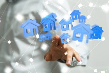 Ev verileri. Parçacıkları ve dijital verileri olan dijital siber uzay