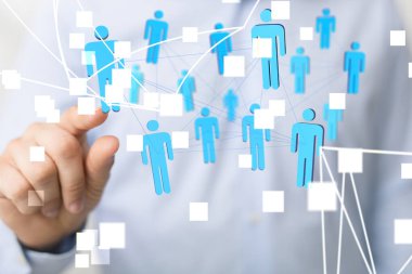 eldeki ağ dijital arayüzü