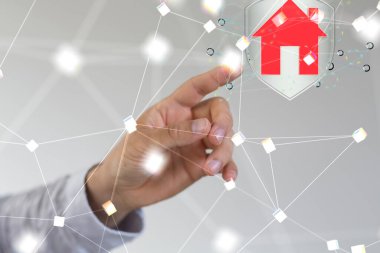 - Sinirsel ağ 3 boyutlu illüstrasyon. Büyük veri ve siber güvenlik