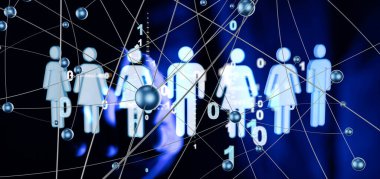 küresel ağ ve veri müşteri bağlantısına dokunmak