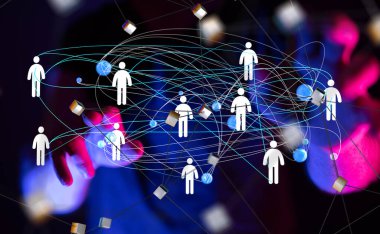 Soyut teknoloji grubu ve veri 3d