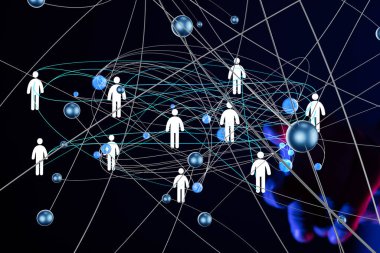 Soyut teknoloji grubu ve veri 3d