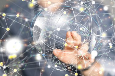 İnternet ağı ve veri dijital konsepti