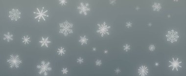 gri zemin üzerine beyaz kar taneleri